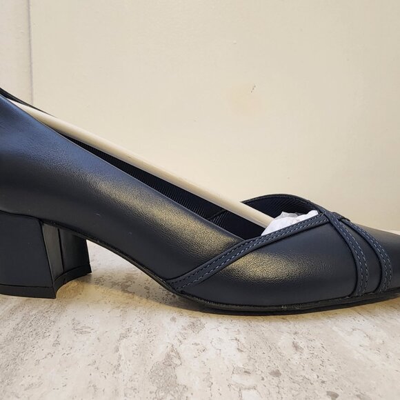 Easy Street Easy Street Womens Lotus Bloc Navy 7M - B023 - Picture 6 of 11